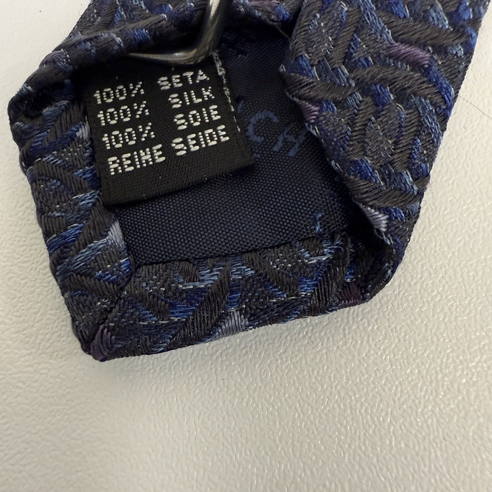 Lot Of 2 Bachrach Silk Necktie Purple Blue 60"x3.5" Geometric Classic Simple - Picture 4 of 14